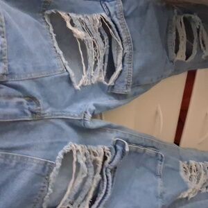 Euc Med Composition Casual Blue Distress From Too To Bottom Denim Jeans